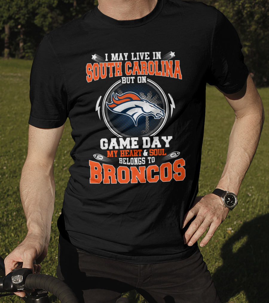 South Carolina Gameday My Heart Belongs To Broncos T-Shirt