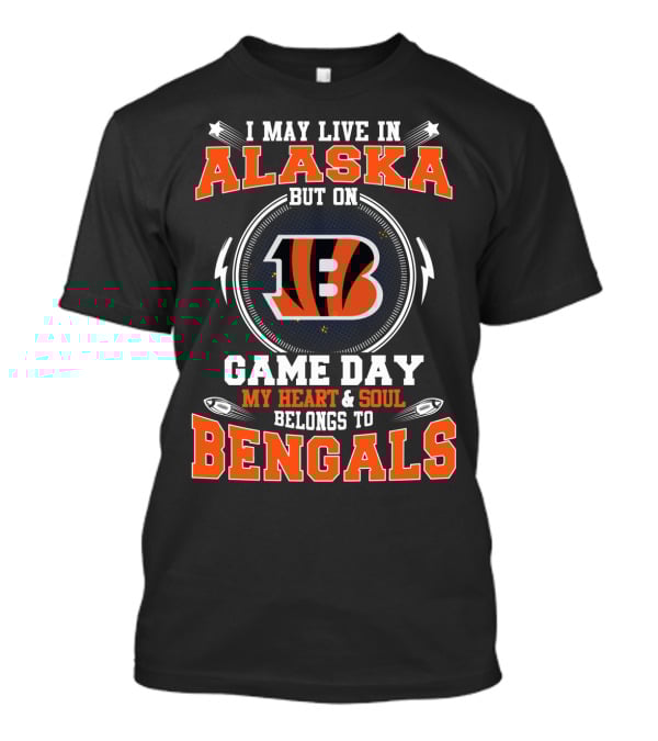 Alaska Game Day Bengals Heart And Soul T-Shirt