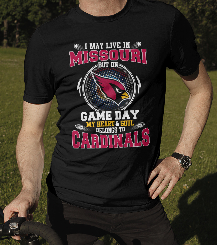 Missouri Game Day My Heart & Soul Belongs To Cardinals T-Shirt