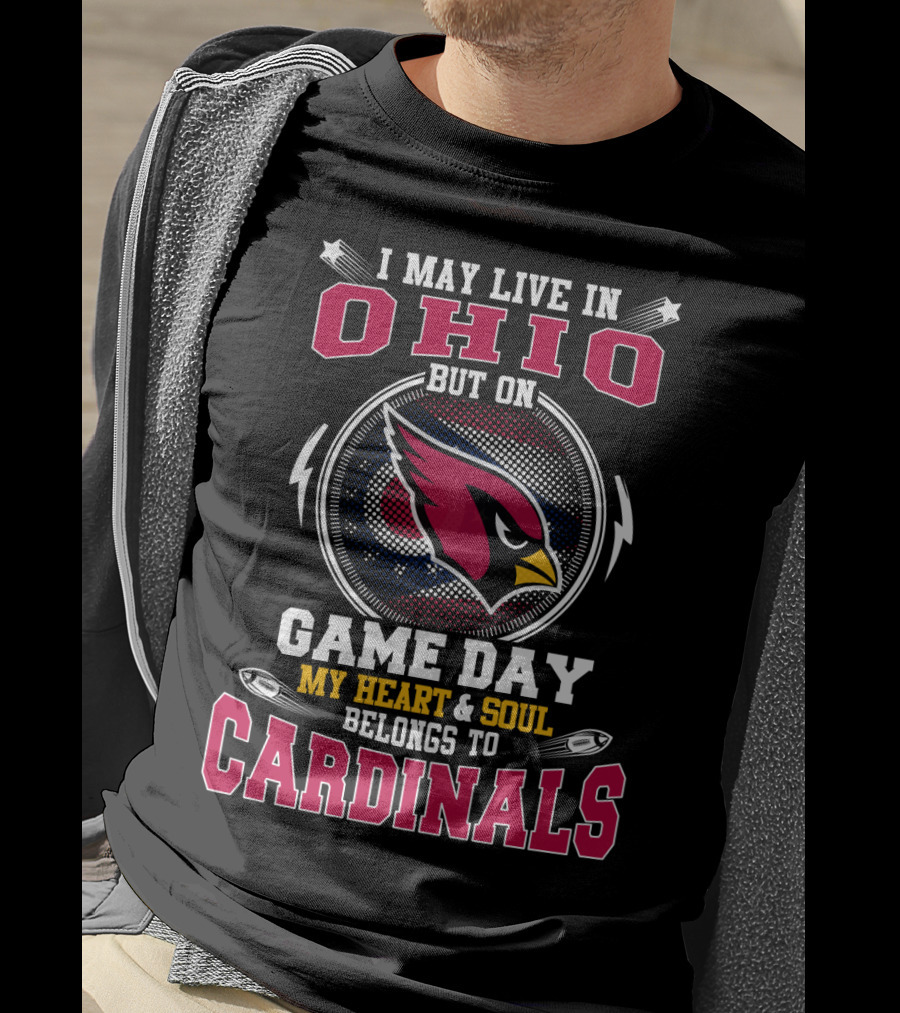 Cardinals Game Day Ohio My Heart & Soul Belongs To Cardinals T-Shirt