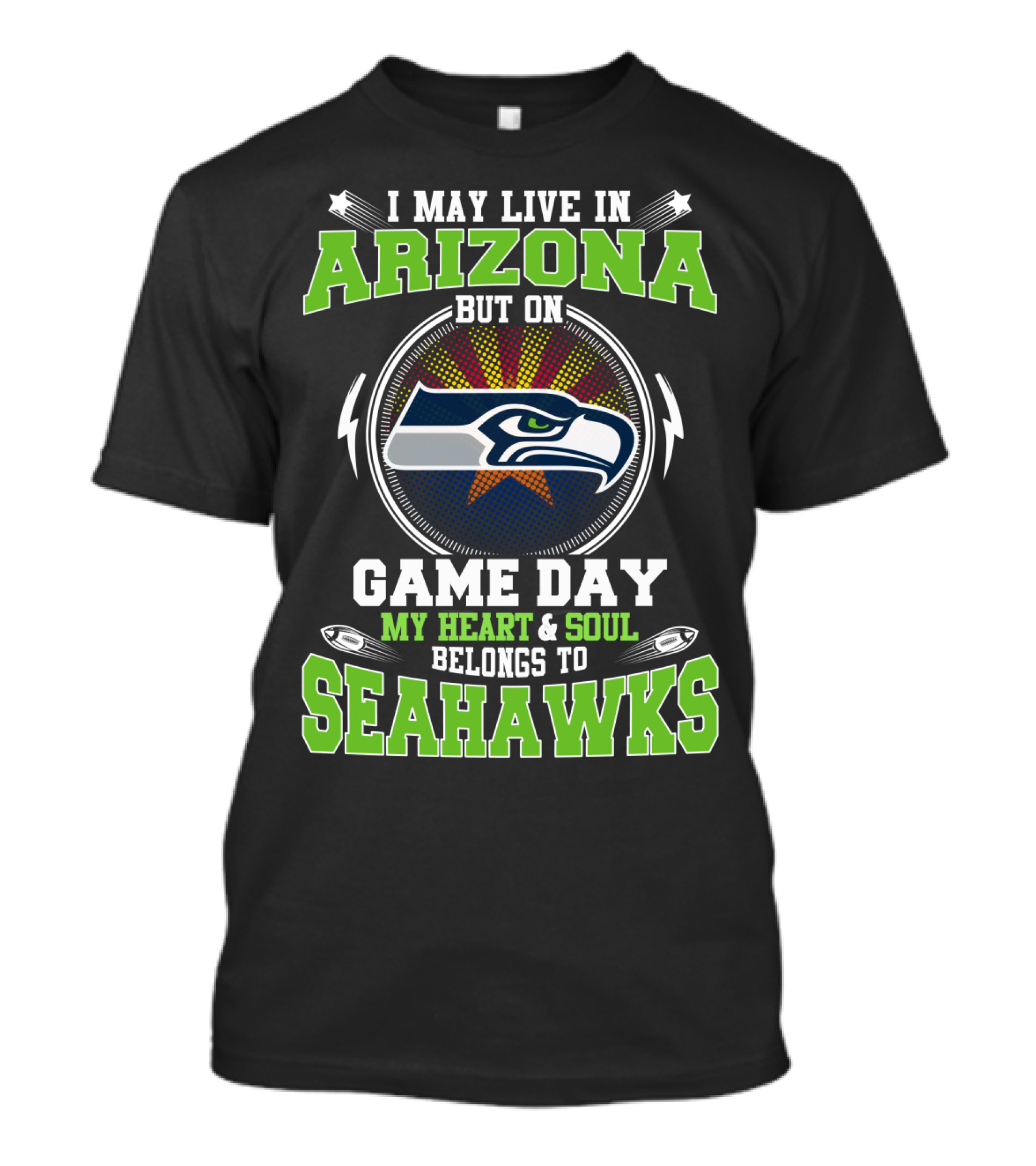 Discover The Passionate Arizona Seahawks Fan Support On Game Day T-Shirt