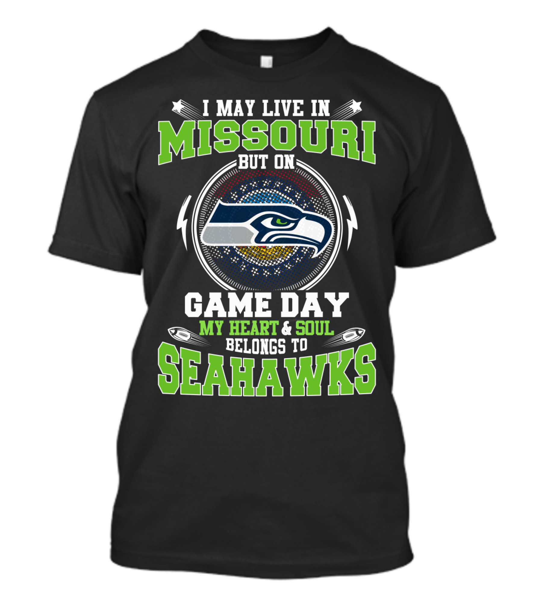 Missouri Heart Soul Belongs To Seahawks Game Day T-Shirt