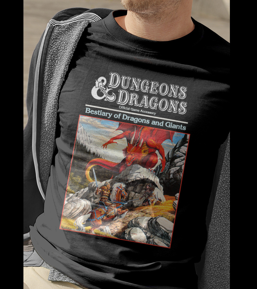 Dungeons And Dragons Bestiary Of Dragons And Giants Official Game Accessory T-Shirt