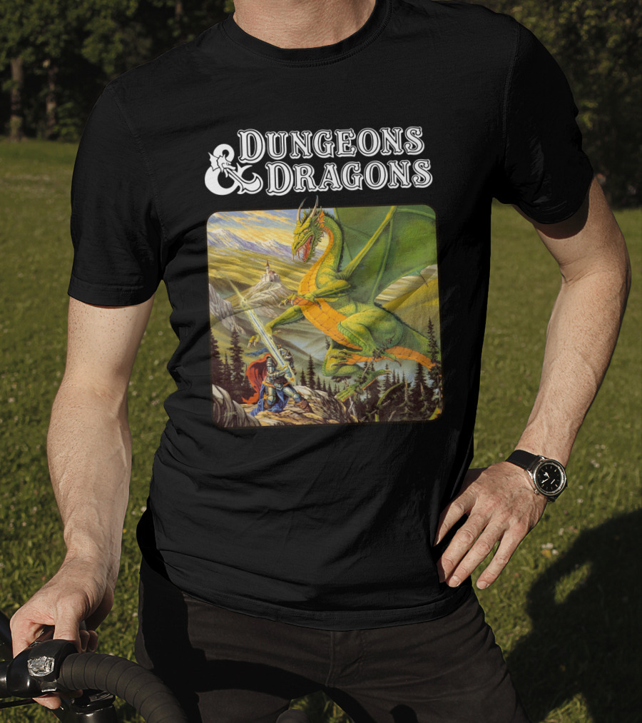 Dungeons And Dragons Dragon Battle Scene T-Shirt