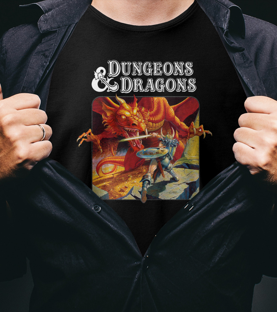 Dungeons And Dragons Red Dragon Adventure Battle T-Shirt