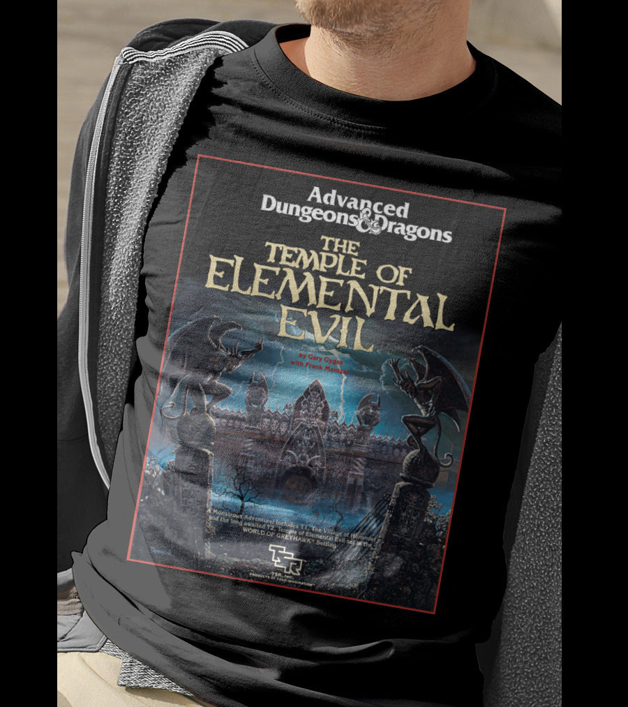 Advanced Dungeons And Dragons The Temple Of Elemental Evil By Gary Gygax With Frank Mentzer TSR World Of Greyhawk Setting T-Shirt