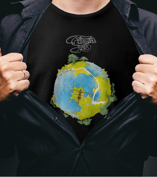 Fragile Yes Planet Cover T-Shirt