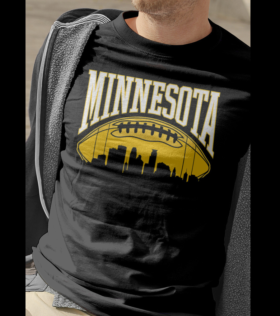 Minnesota Football Skyline Vintage Viking MN T-Shirt