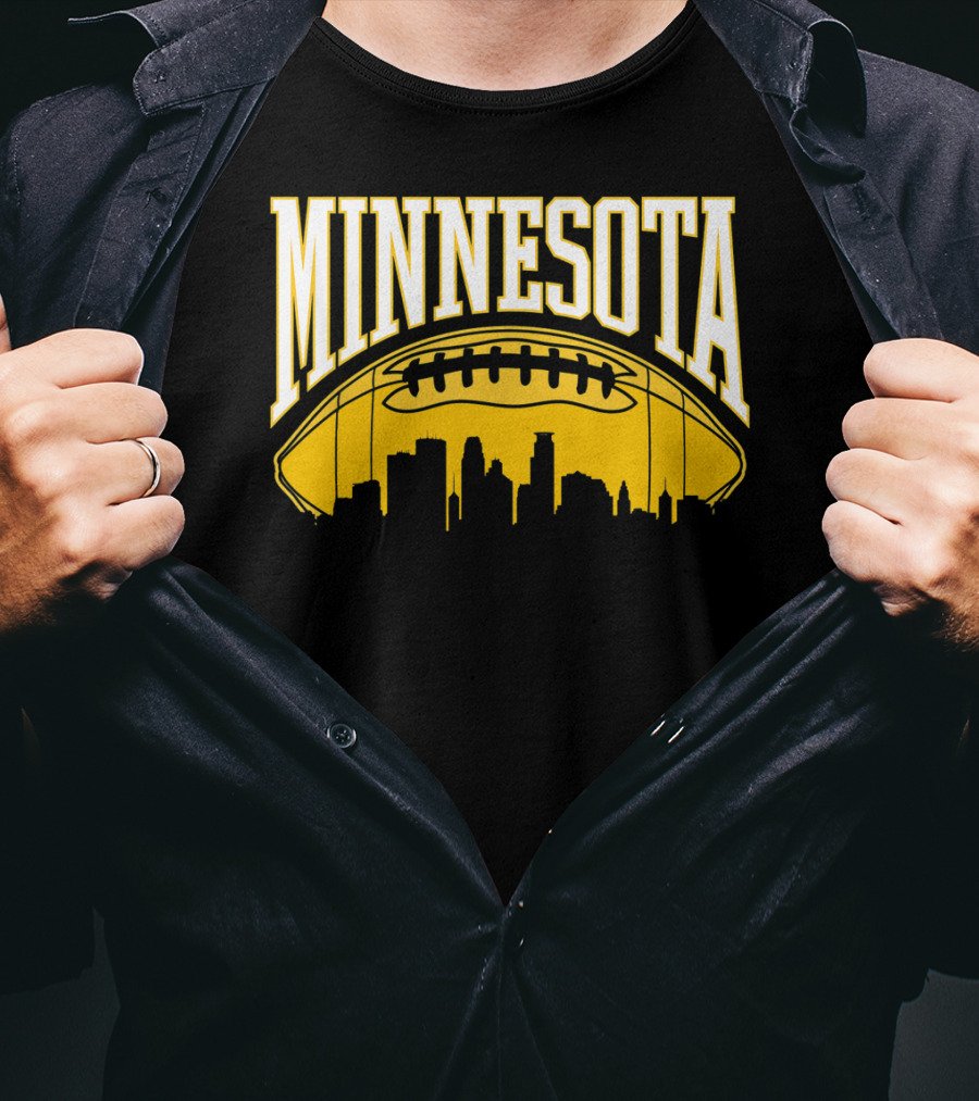Minnesota Football Skyline Vintage Viking MN T-Shirt
