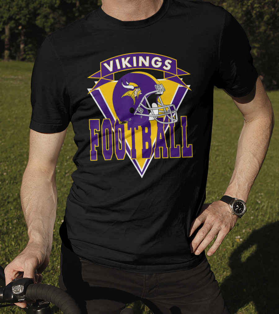 Vikings Football Helmet Badge MN Vikings T-Shirt