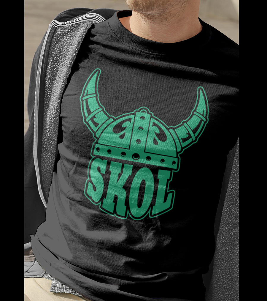 Skol Viking Helmet Nordic Symbols Vikings T-Shirt