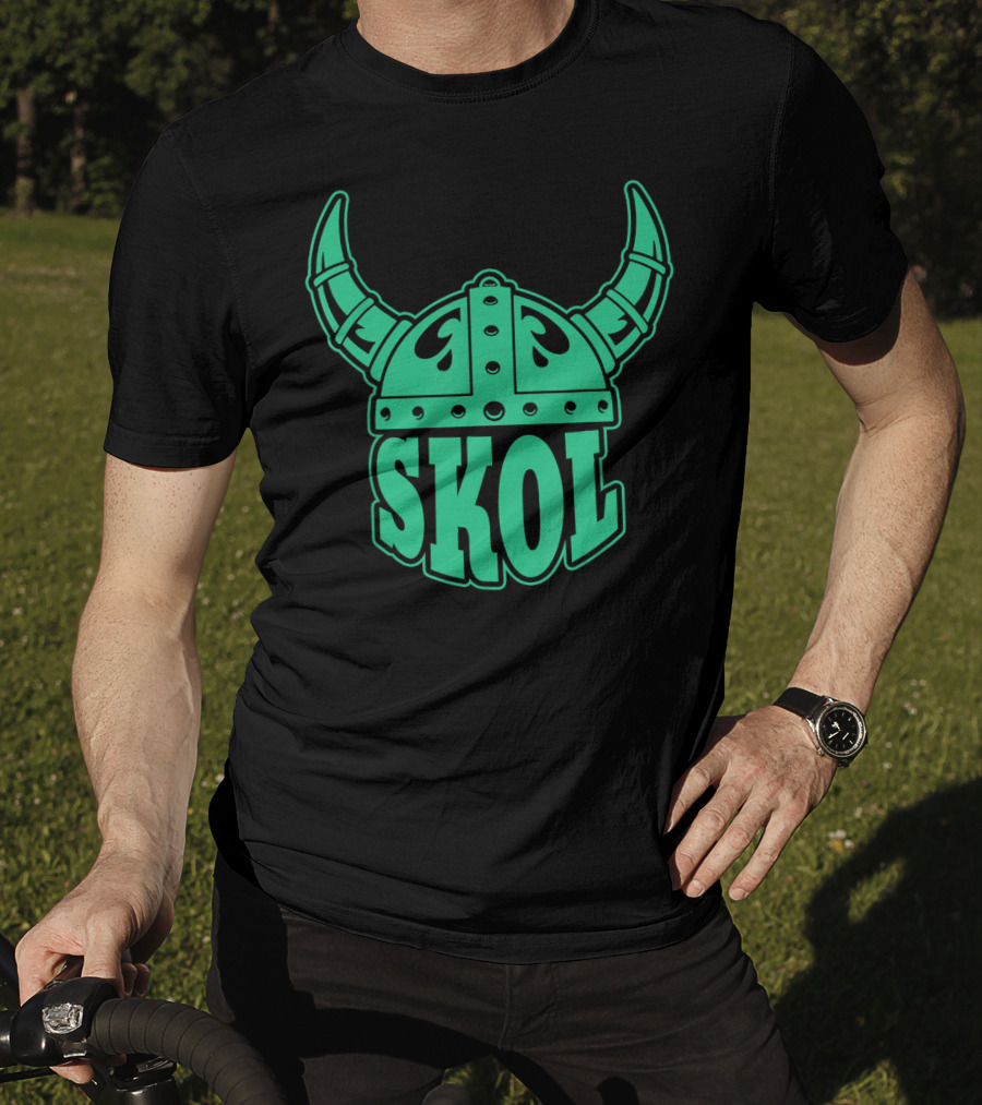 Skol Viking Helmet Nordic Symbols Vikings T-Shirt