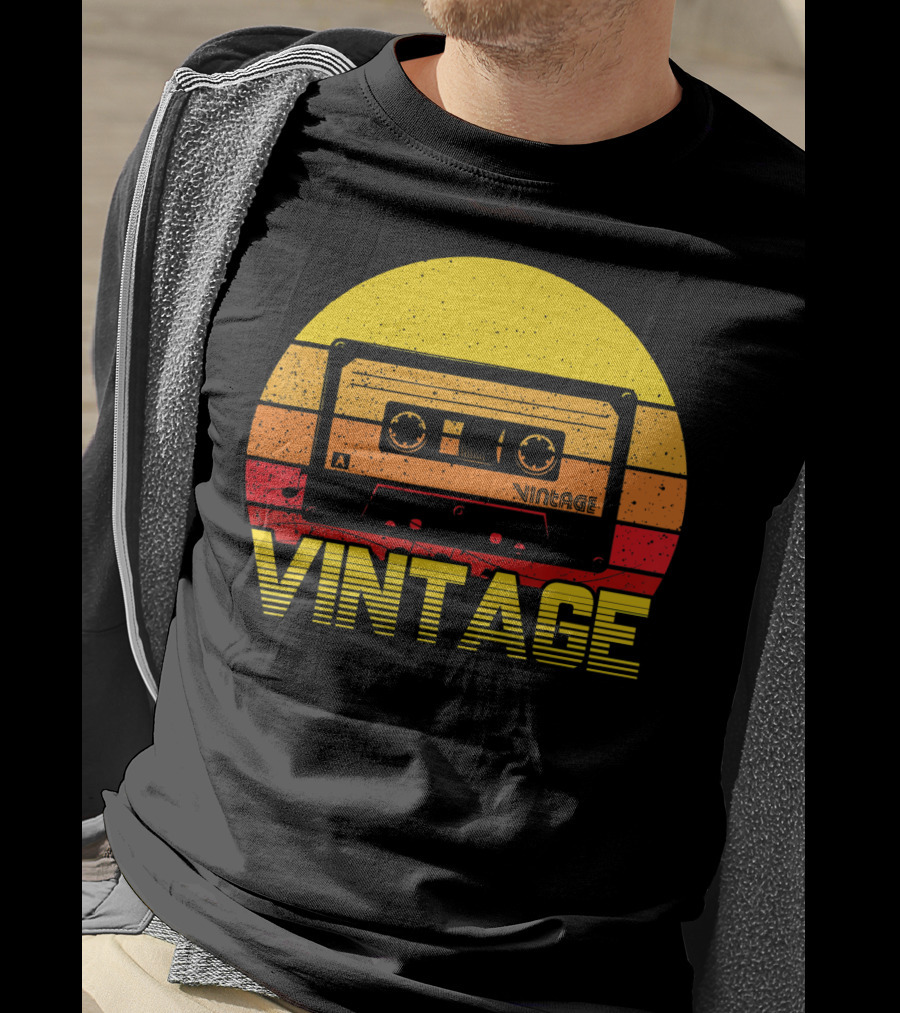 Vintage Cassette Tape Sunset Retro T-Shirt