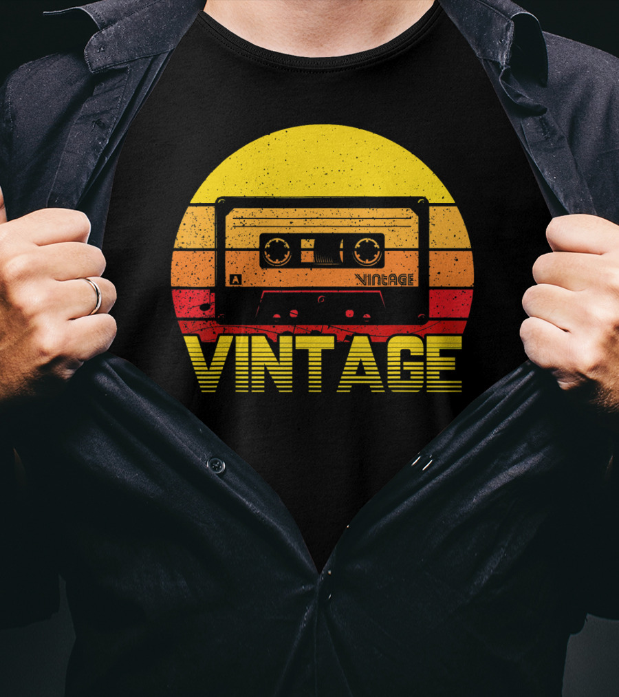 Vintage Cassette Tape Sunset Retro T-Shirt
