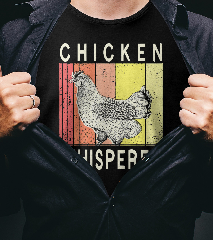 Chicken Whisperer Vintage Illustration For Chicken Farmer Enthusiasts T-Shirt