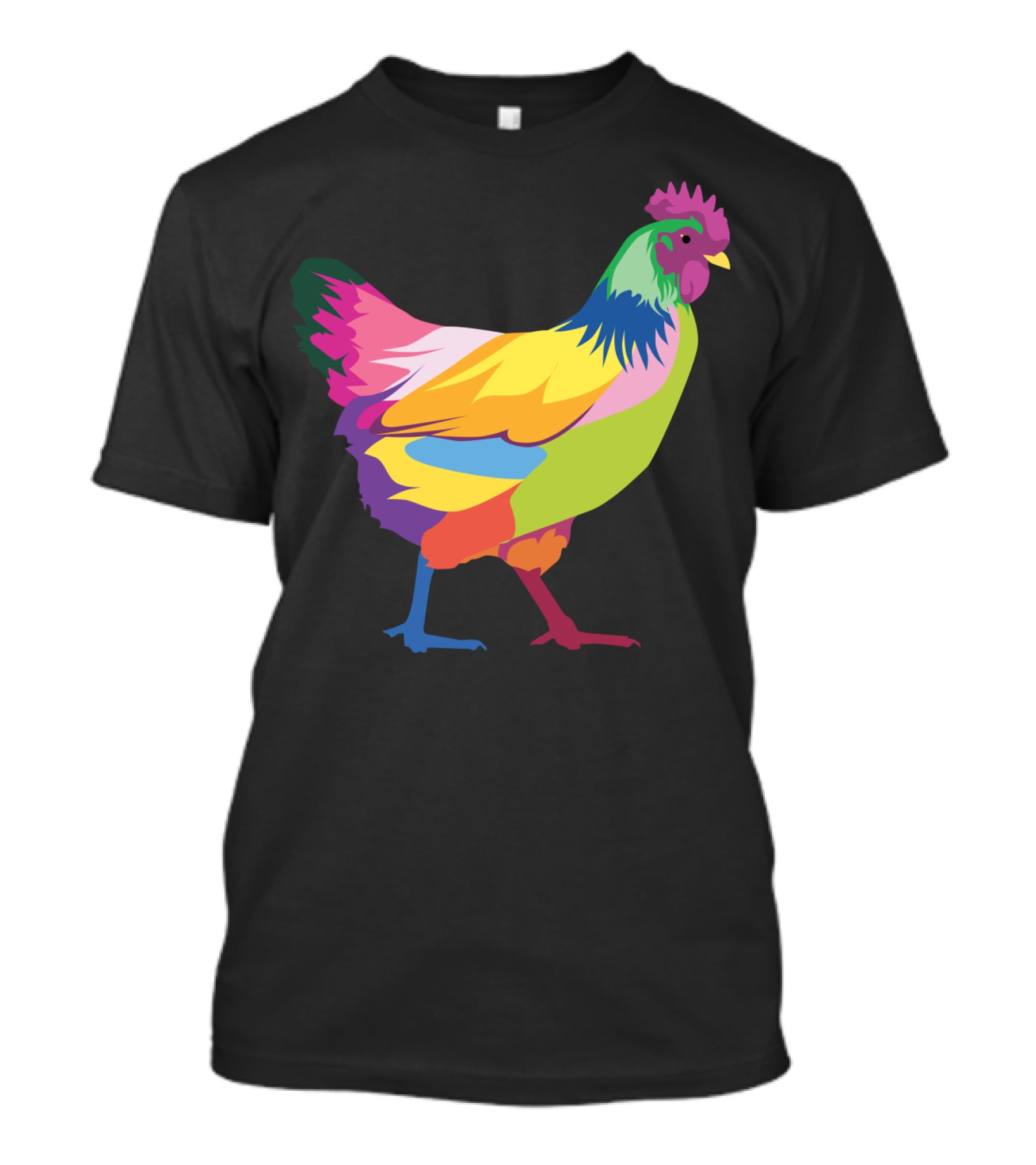 Colorful Rainbow Chicken Hen For Mama T-Shirt