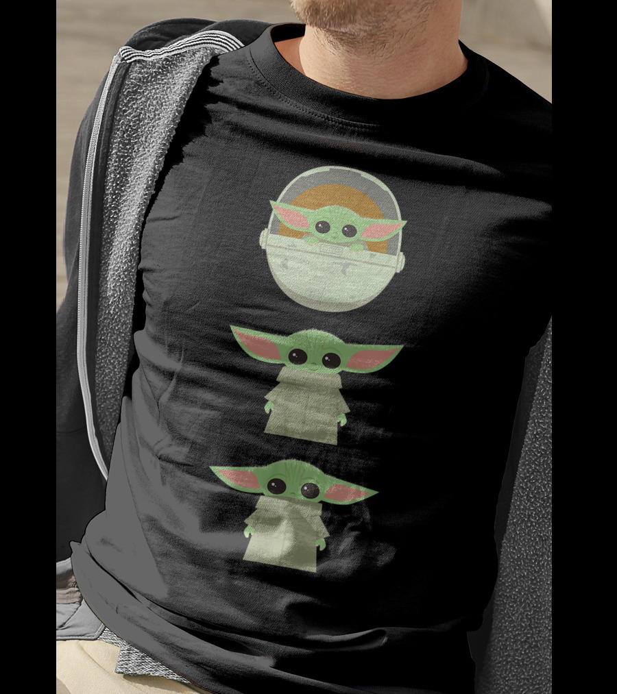 The Child Floating Pod Cartoon Characters T-Shirt
