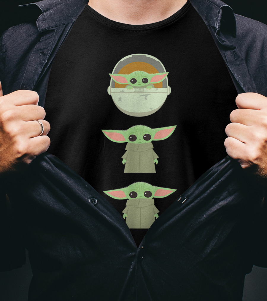 The Child Floating Pod Cartoon Characters T-Shirt