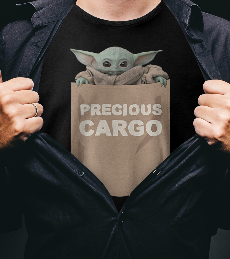 The Child Precious Cargo Pocket Yoda Mandalorian Star Wars Merchandise T-Shirt