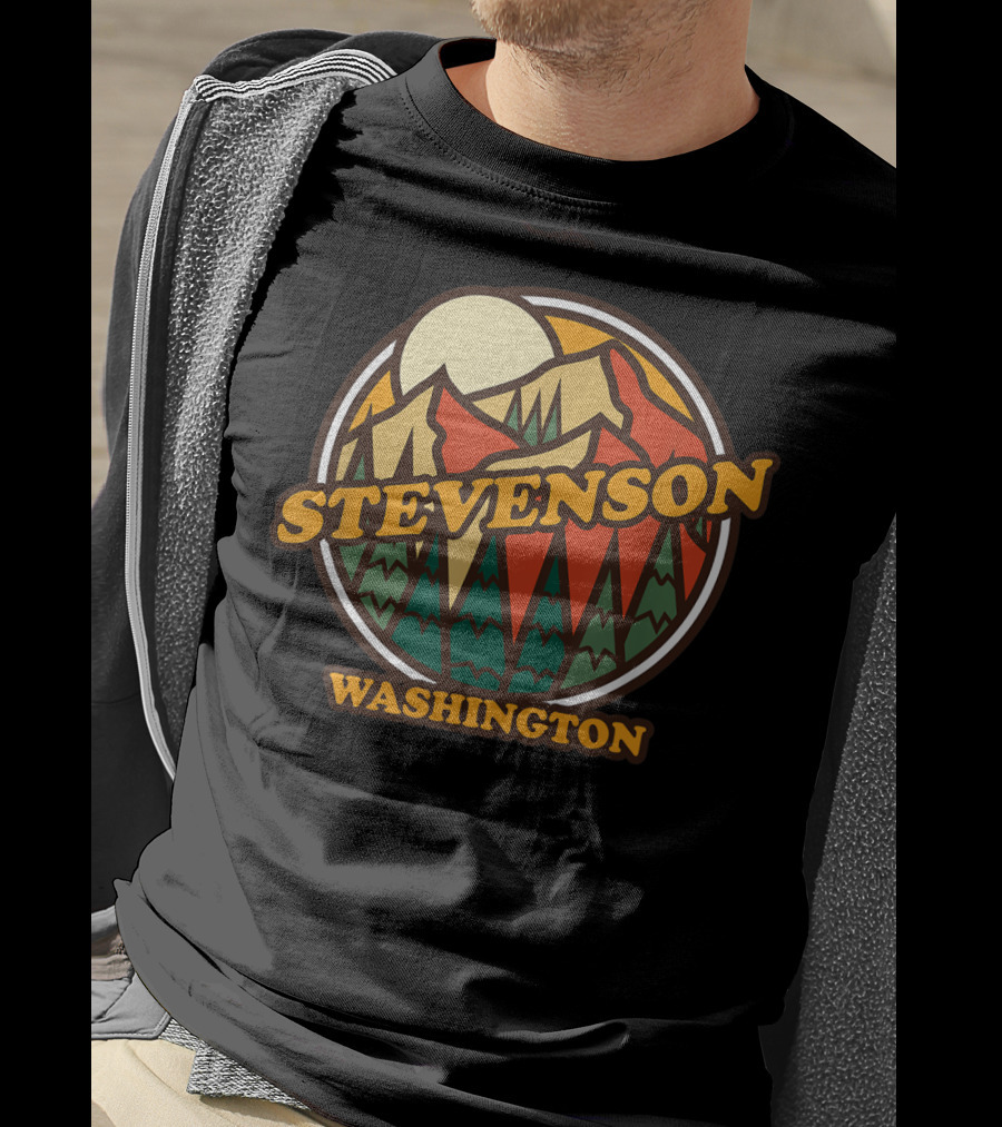 Stevenson Washington Vintage Mountain Hiking Adventure T-Shirt