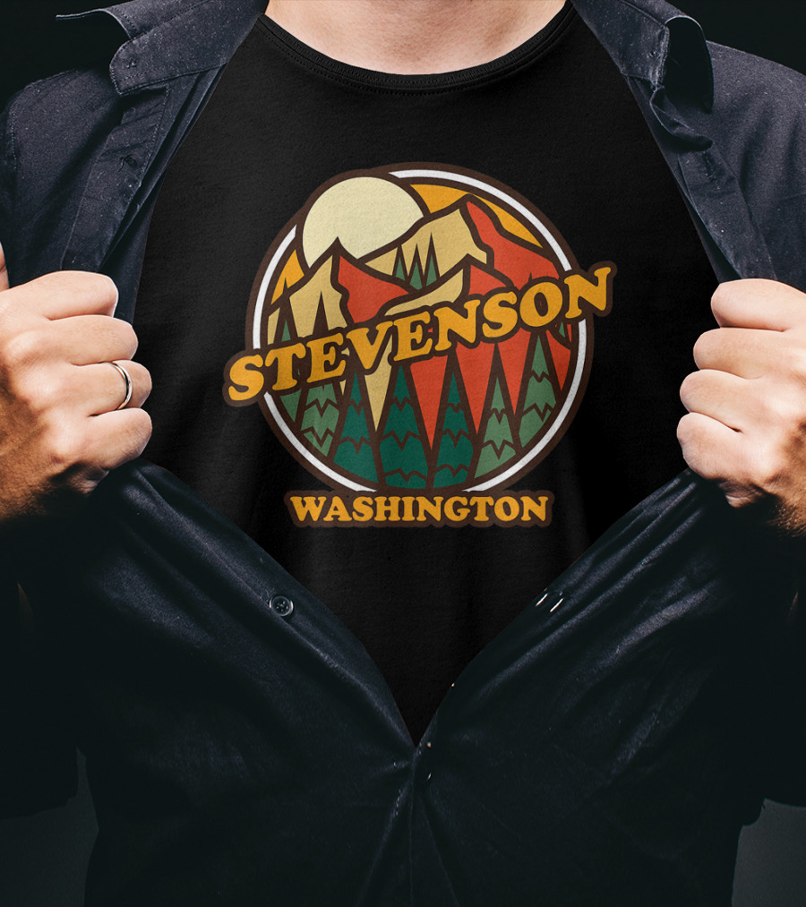 Stevenson Washington Vintage Mountain Hiking Adventure T-Shirt