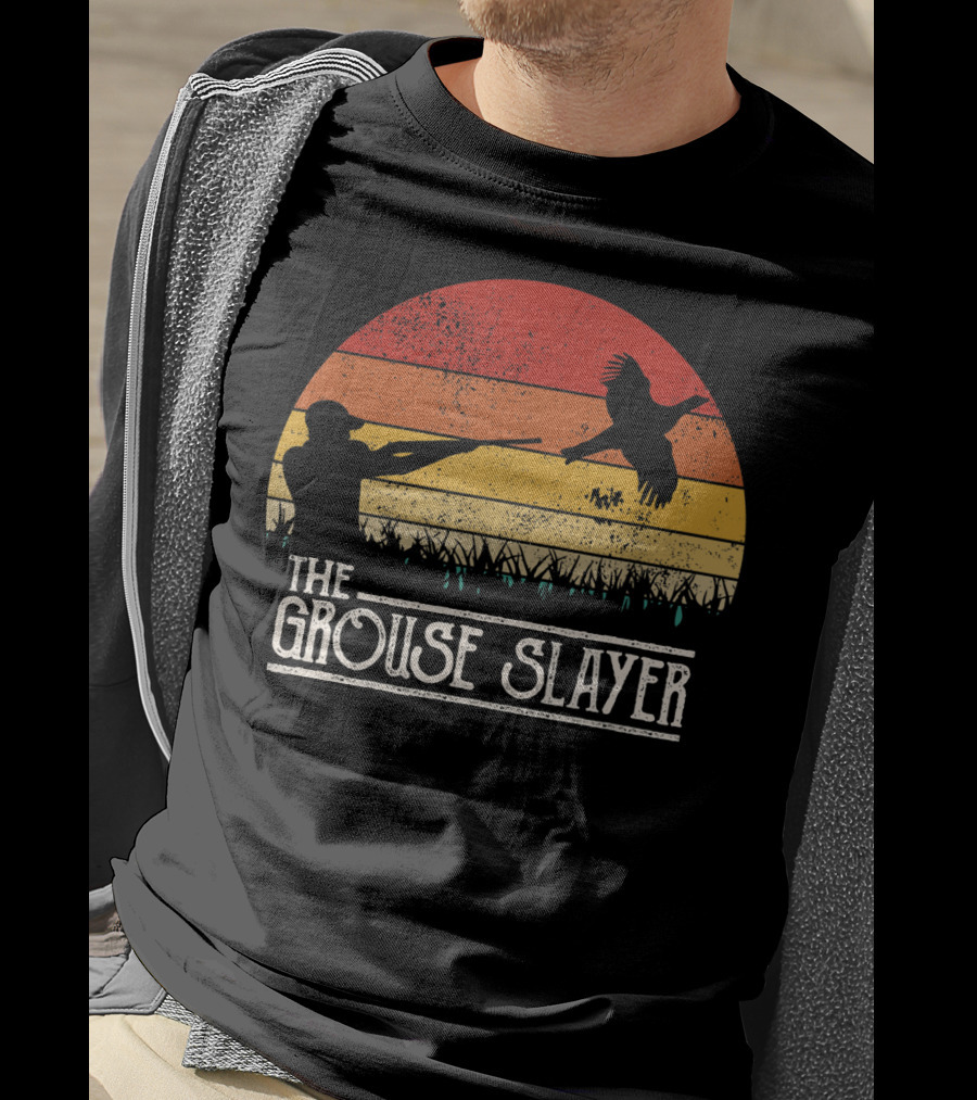 Vintage Sunset Grouse Hunting The Grouse Slayer T-Shirt