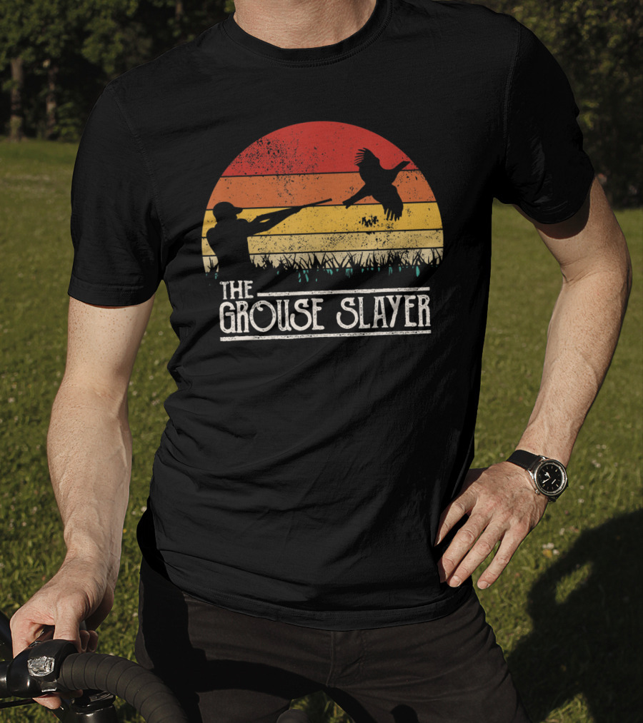 Vintage Sunset Grouse Hunting The Grouse Slayer T-Shirt