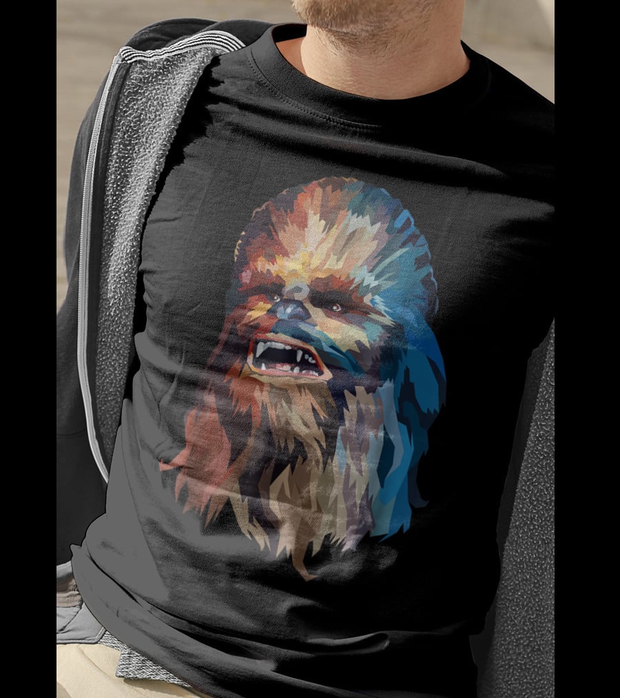 Chewbacca Multicolor Geometric T-Shirt