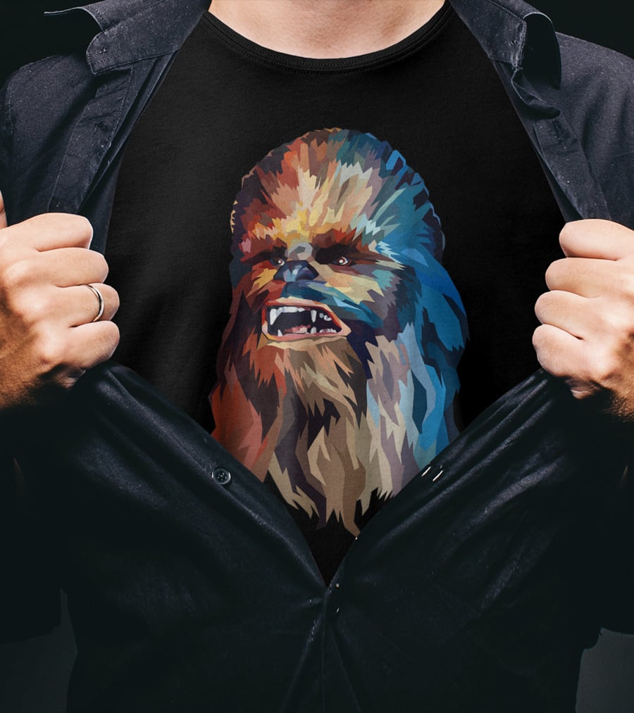 Chewbacca Multicolor Geometric T-Shirt