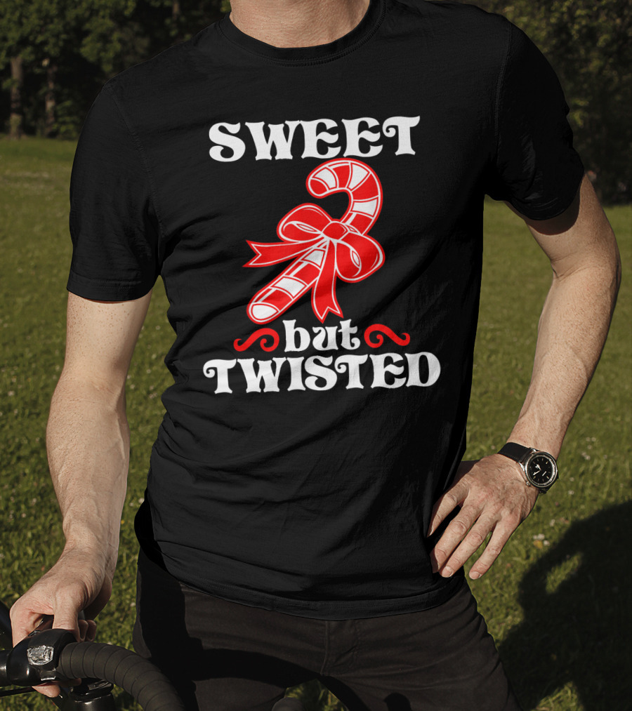 Sweet But Twisted Candy Cane Bow T-Shirt