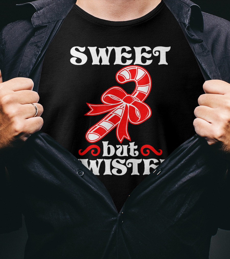 Sweet But Twisted Candy Cane Bow T-Shirt