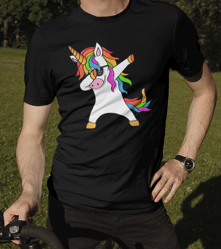 Rainbow Dabbing Unicorn Dab Unicorn T-Shirt