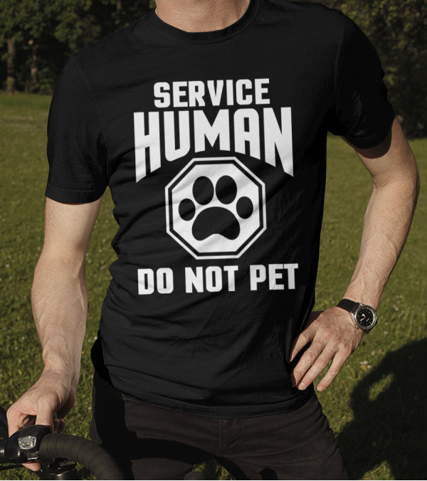 Service Human Do Not Pet Paw Prints T-Shirt