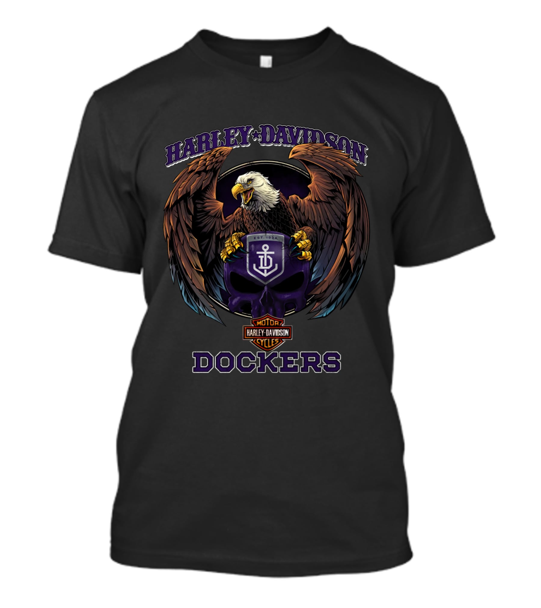 Harley Davidson Fremantle Dockers Motor Cycles Eagle T-Shirt