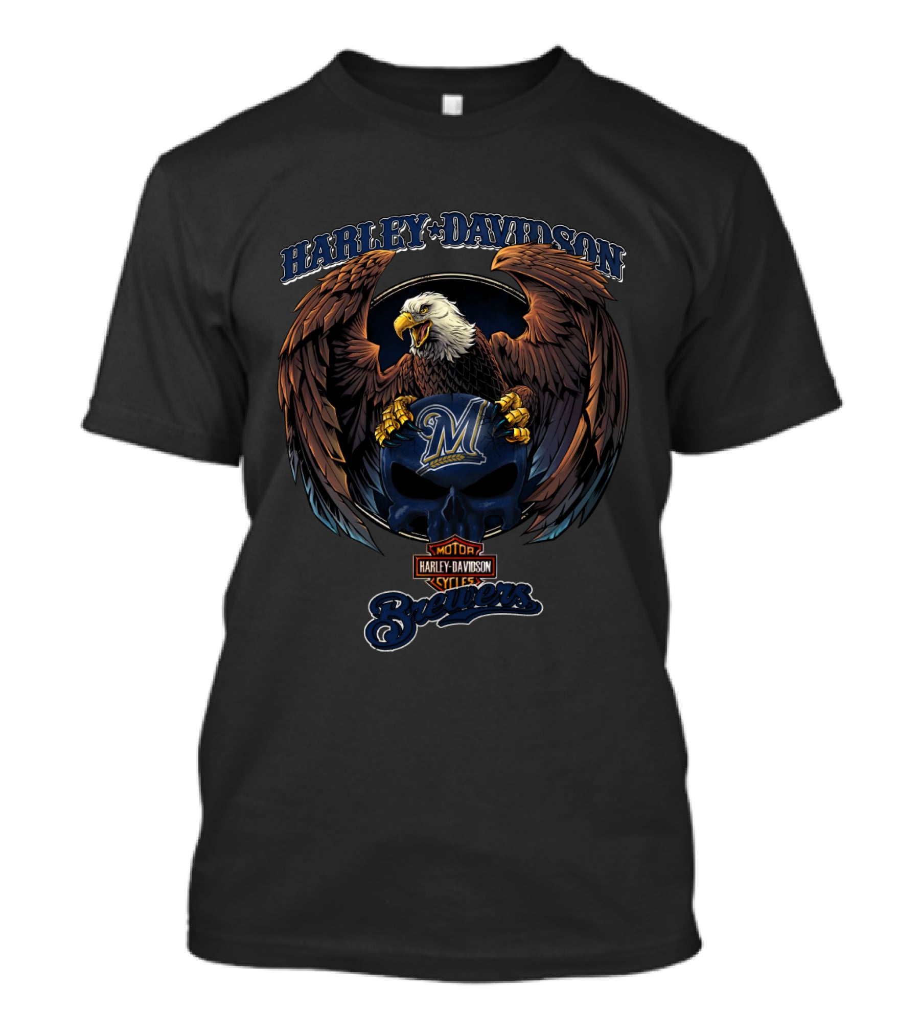 Harley Davidson Milwaukee Brewers Eagle Motor Styles T-Shirt