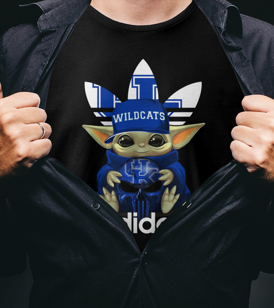 Wildcats Kentucky Yoda UK Logo Triofoil Hat T-Shirt