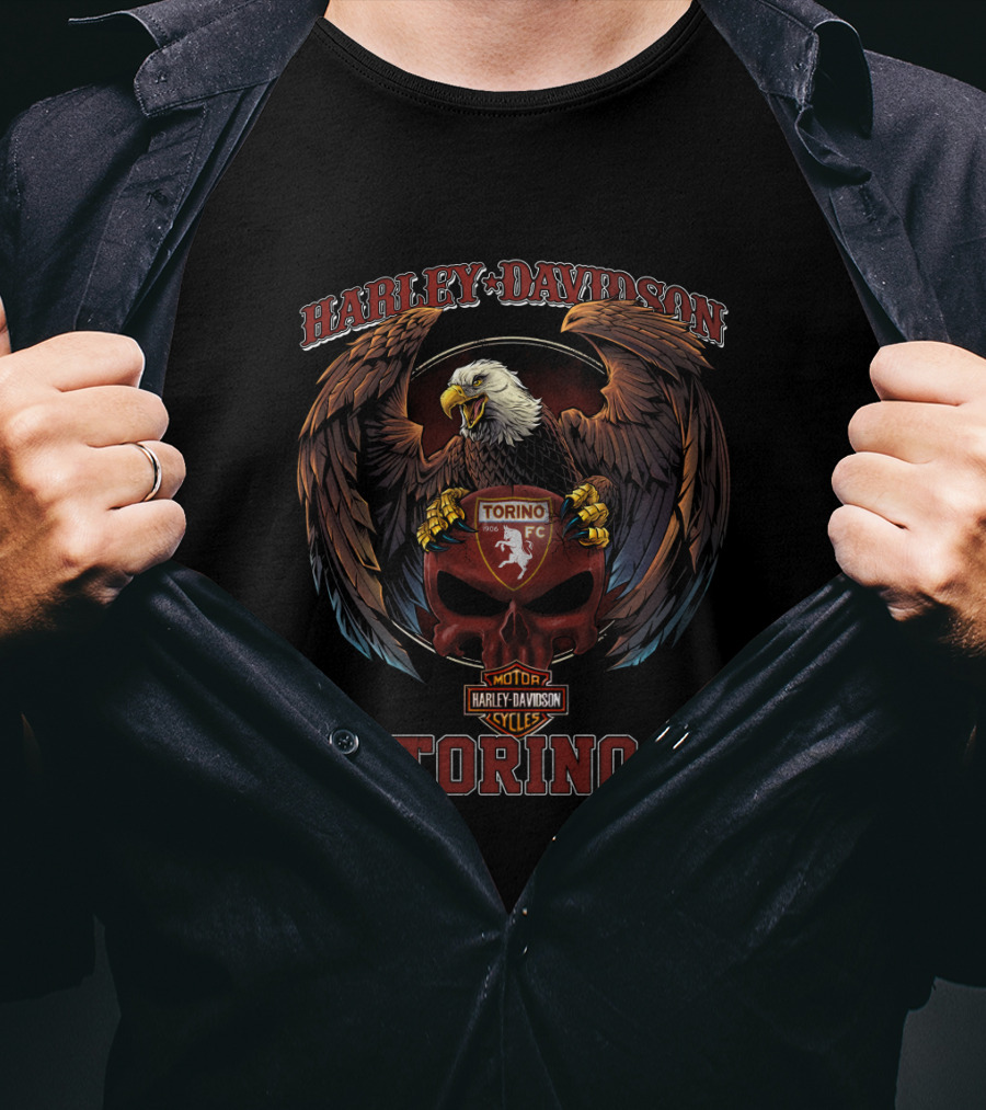 Harley Davidson Torino Fc Motorcycle Eagle T-Shirt