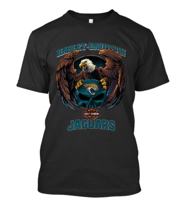 Harley Davidson Motorcycles Jacksonville Jaguars Eagle T-Shirt