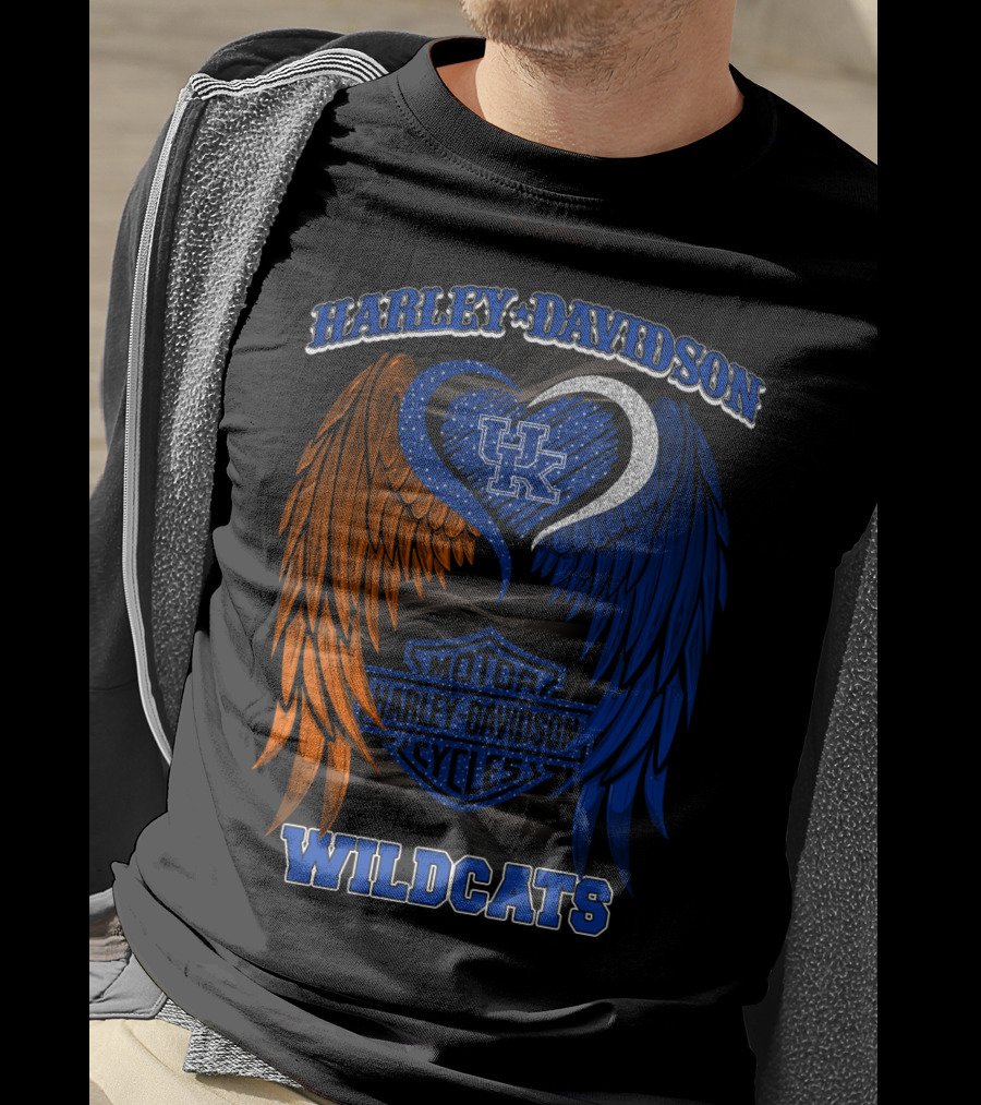 Harley Davidson Kentucky Wildcats Motor Cycles T-Shirt