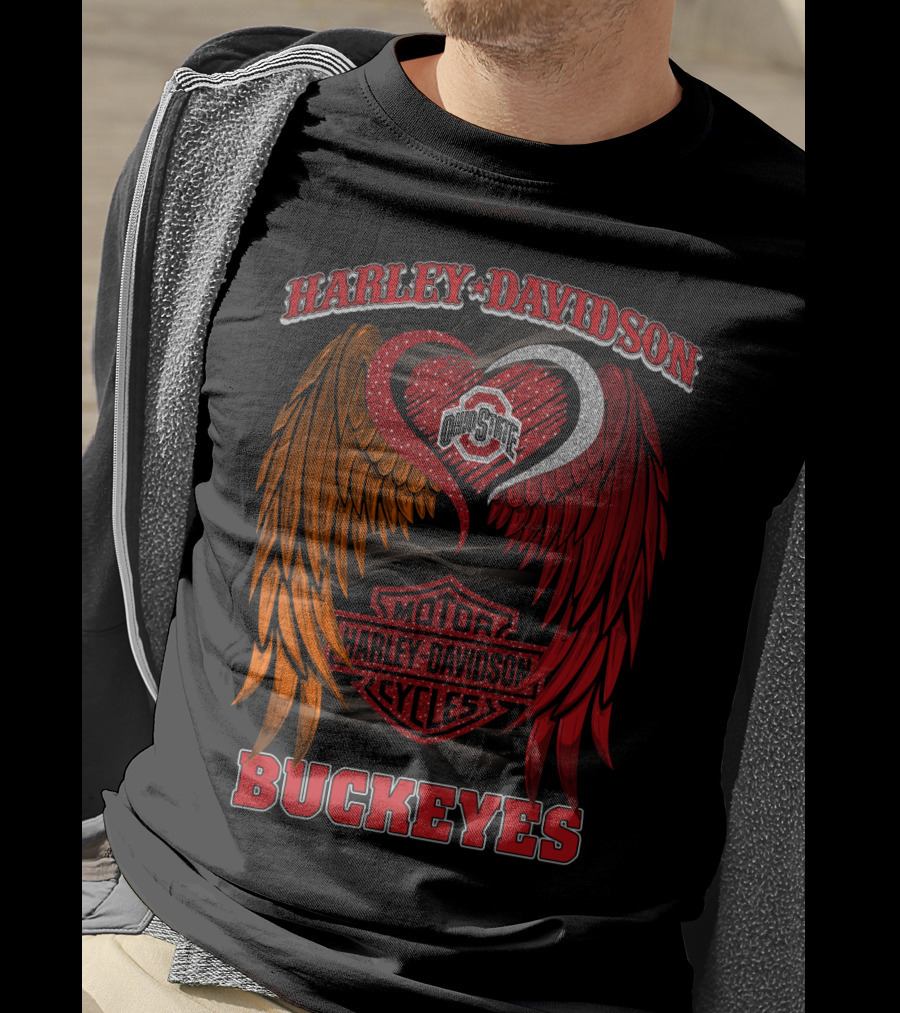 Harley Davidson Ohio State Buckeyes Motorcycles T-Shirt
