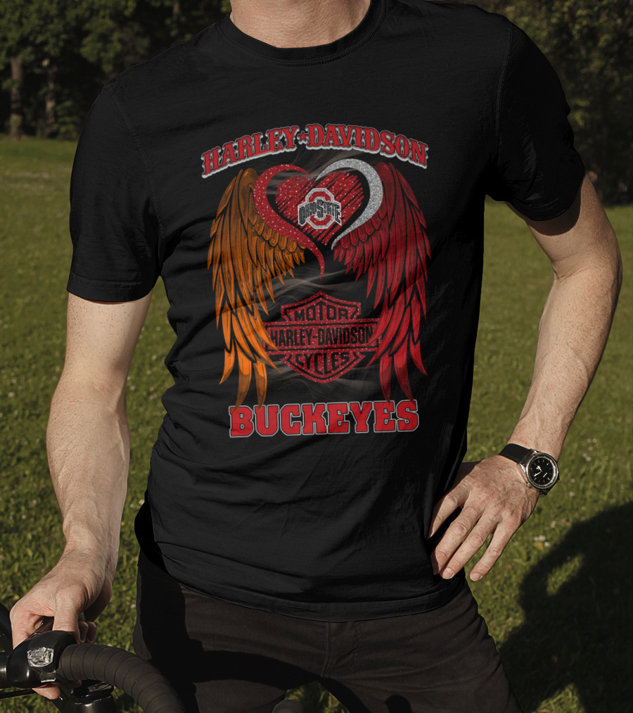 Harley Davidson Ohio State Buckeyes Motorcycles T-Shirt