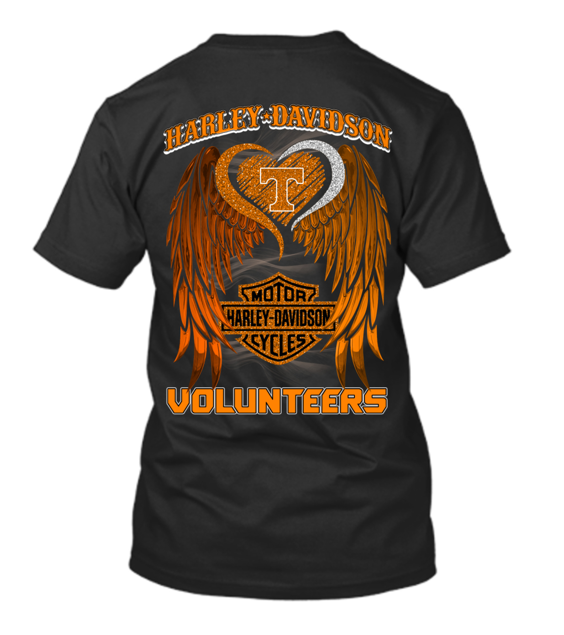 Harley Davidson Motor Cycles Tennessee Volunteers Wings T-Shirt