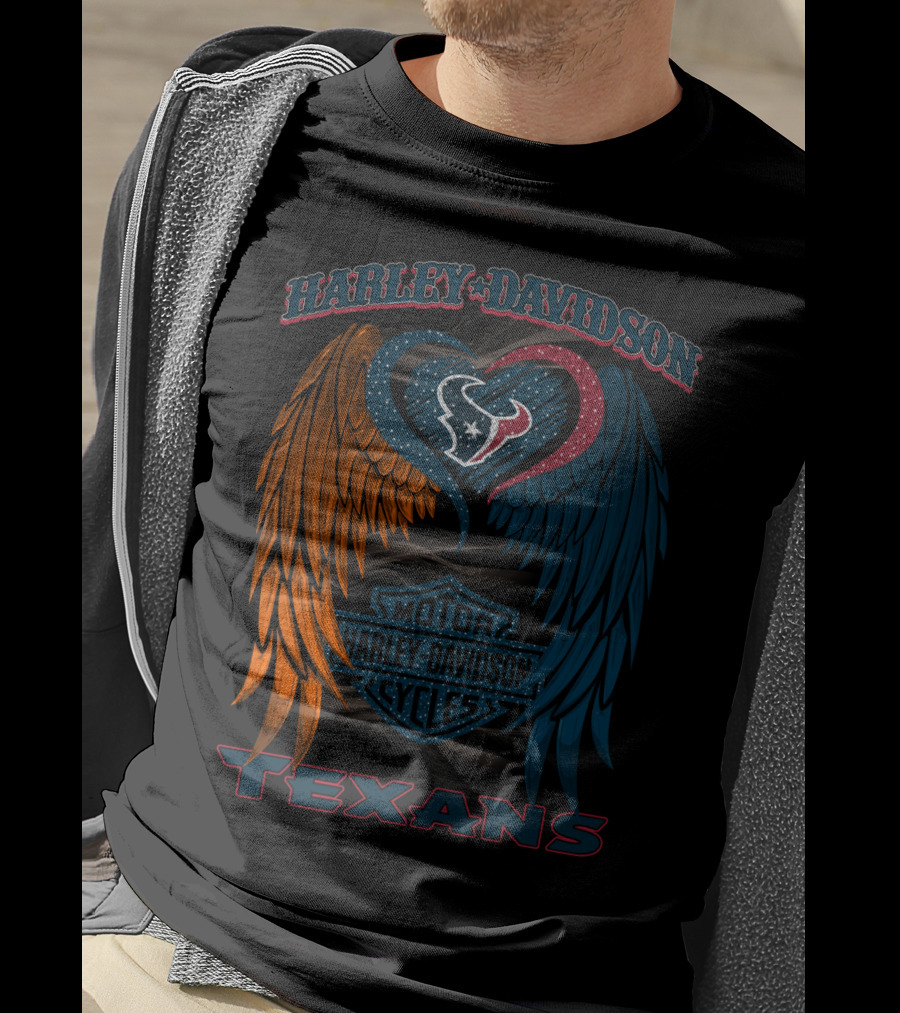 Harley Davidson Houston Texans Wings T-Shirt