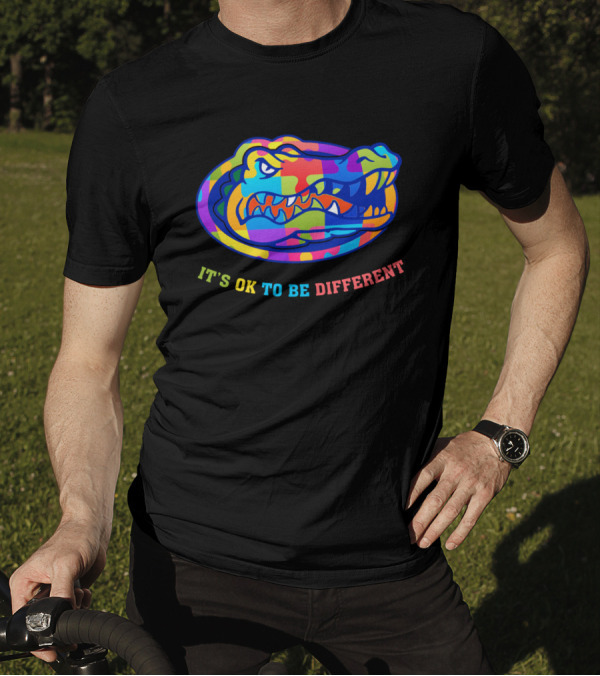 Gators It's OK To Be Different Multicolored Styled Alligator T-Shirt