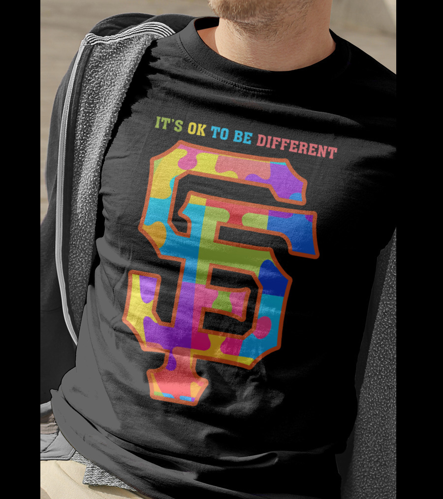 San Francisco Giants It's OK To Be Different Colorful T-Shirt