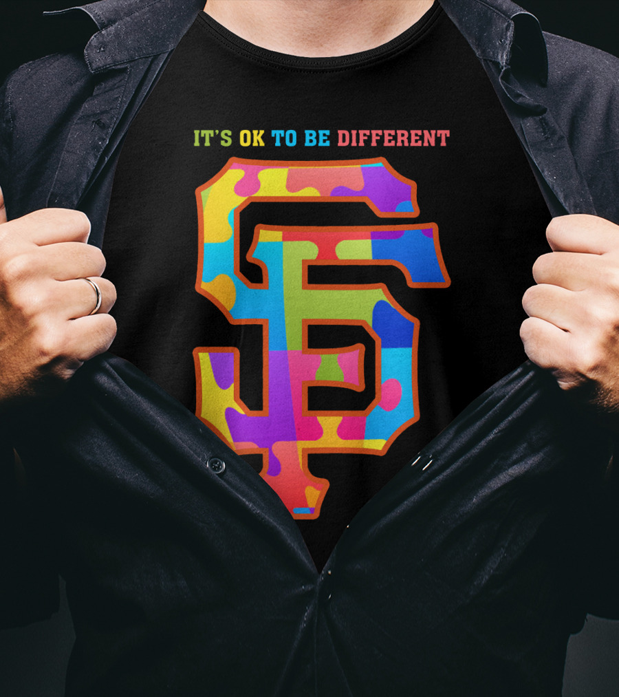 San Francisco Giants It's OK To Be Different Colorful T-Shirt