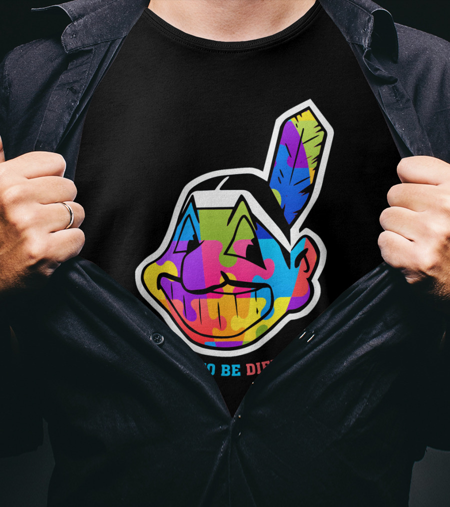 It's OK To Be Different Colorful Cleveland Indians T-Shirt