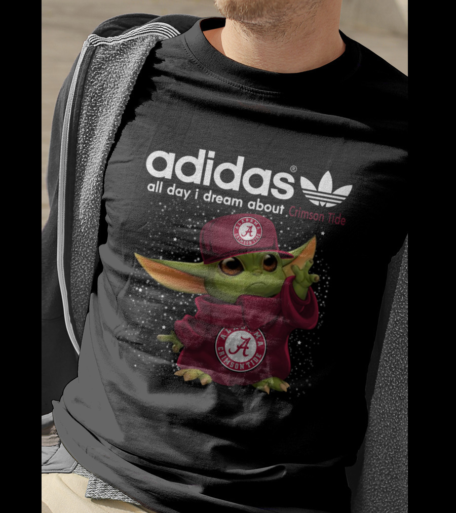 All Day I Dream About Crimson Tide Yoda Alabama T-Shirt