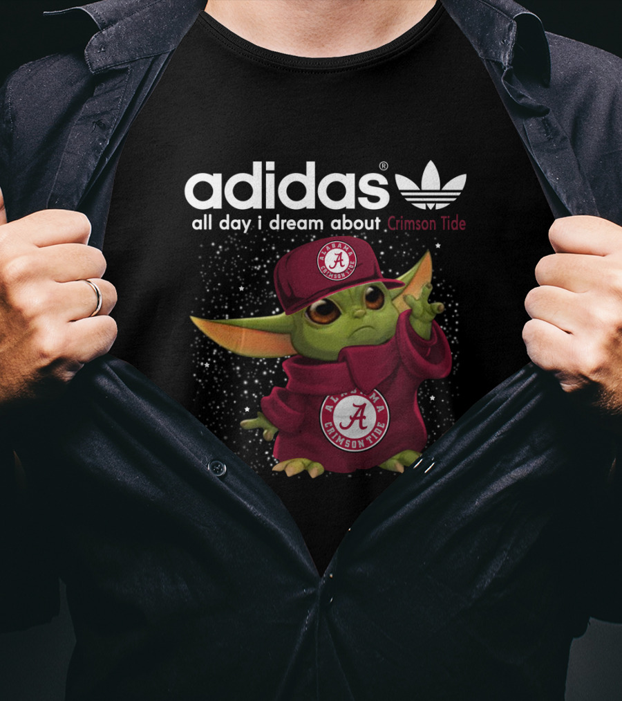 All Day I Dream About Crimson Tide Yoda Alabama T-Shirt