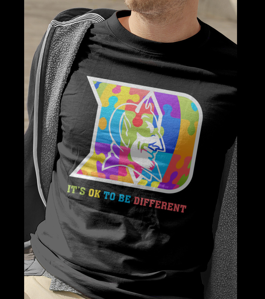 Duke Colorful Devil Logo It's OK To Be Different T-Shirt